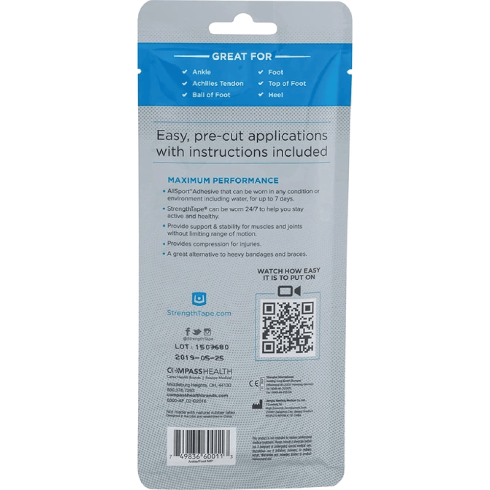 STRENGTHTAPE® Kinesiology Tape Kit, Ankle & Foot