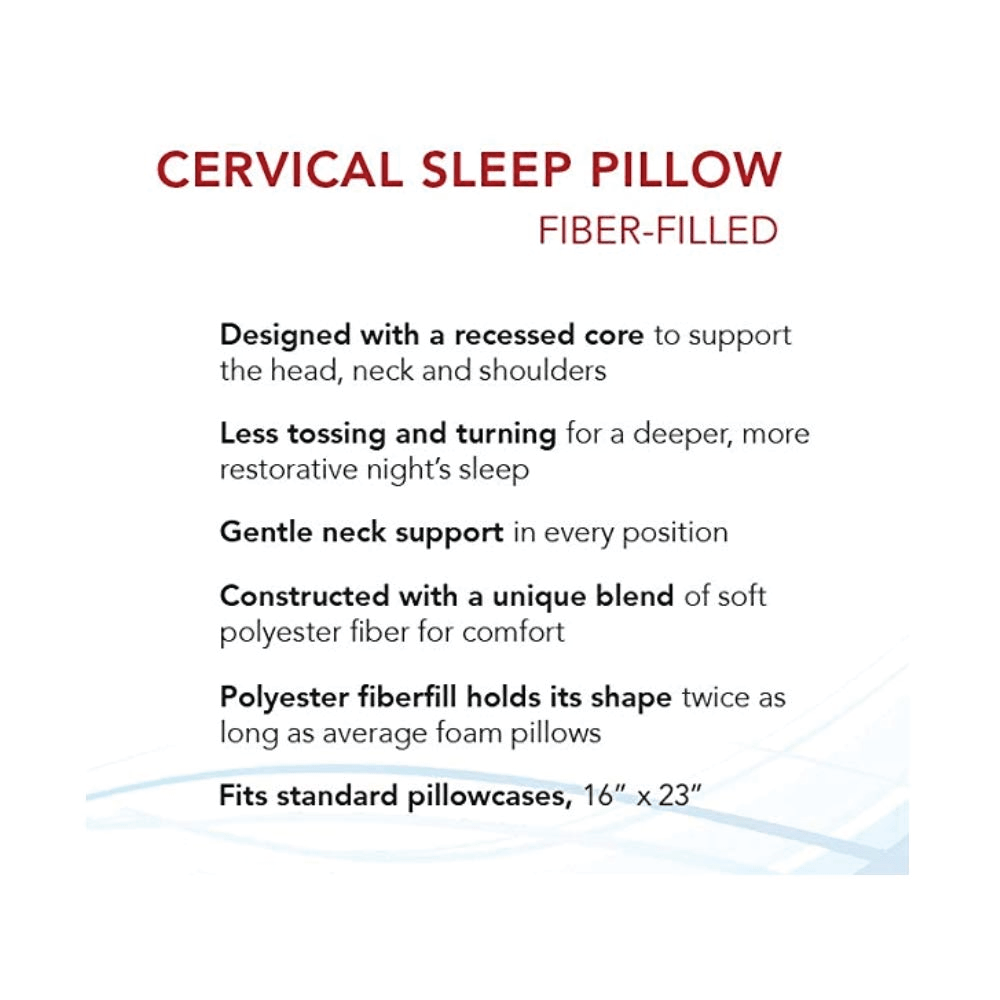 Roscoe Fiber Filled Cervical Indentation Pillow