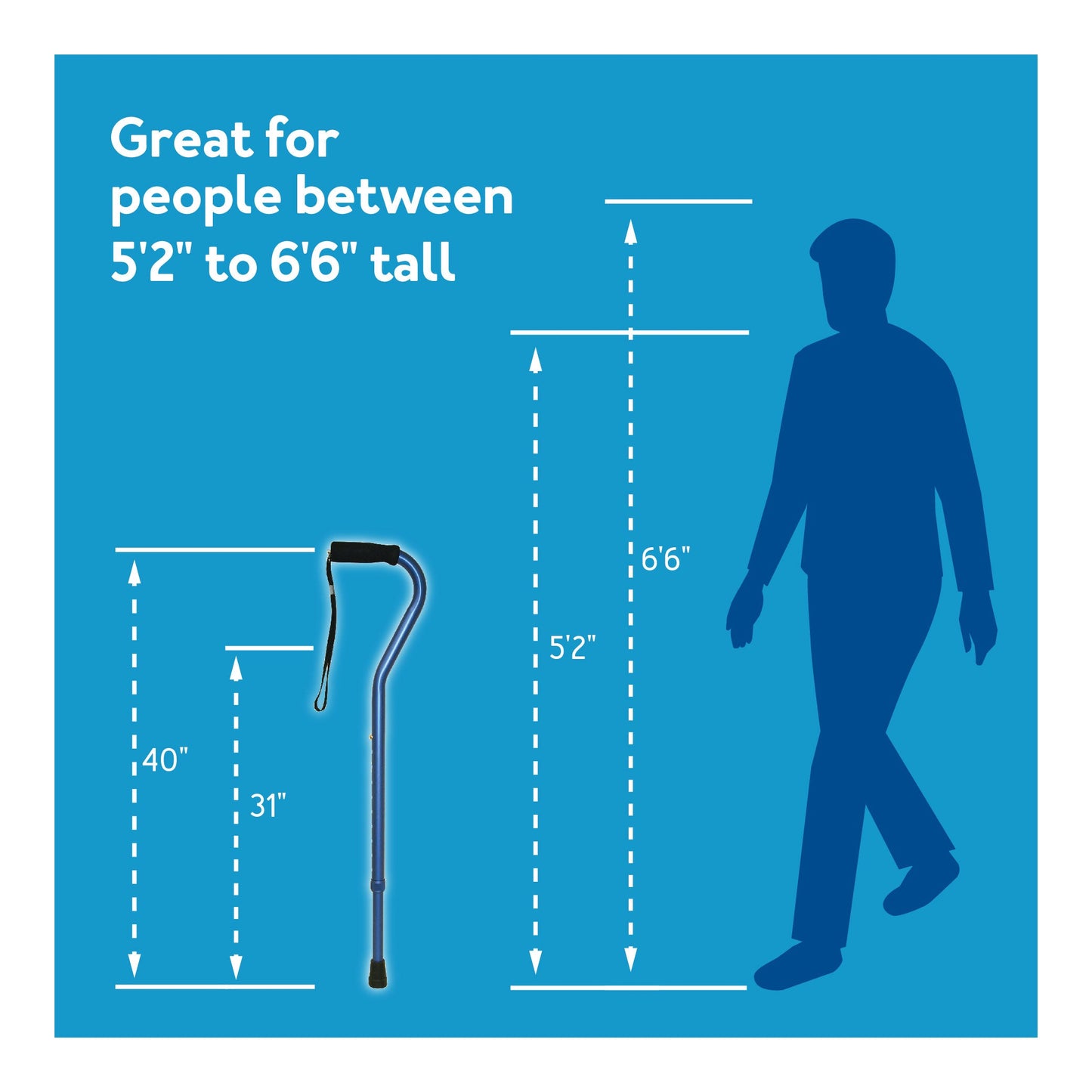 Carex Designer Offset Walking Cane