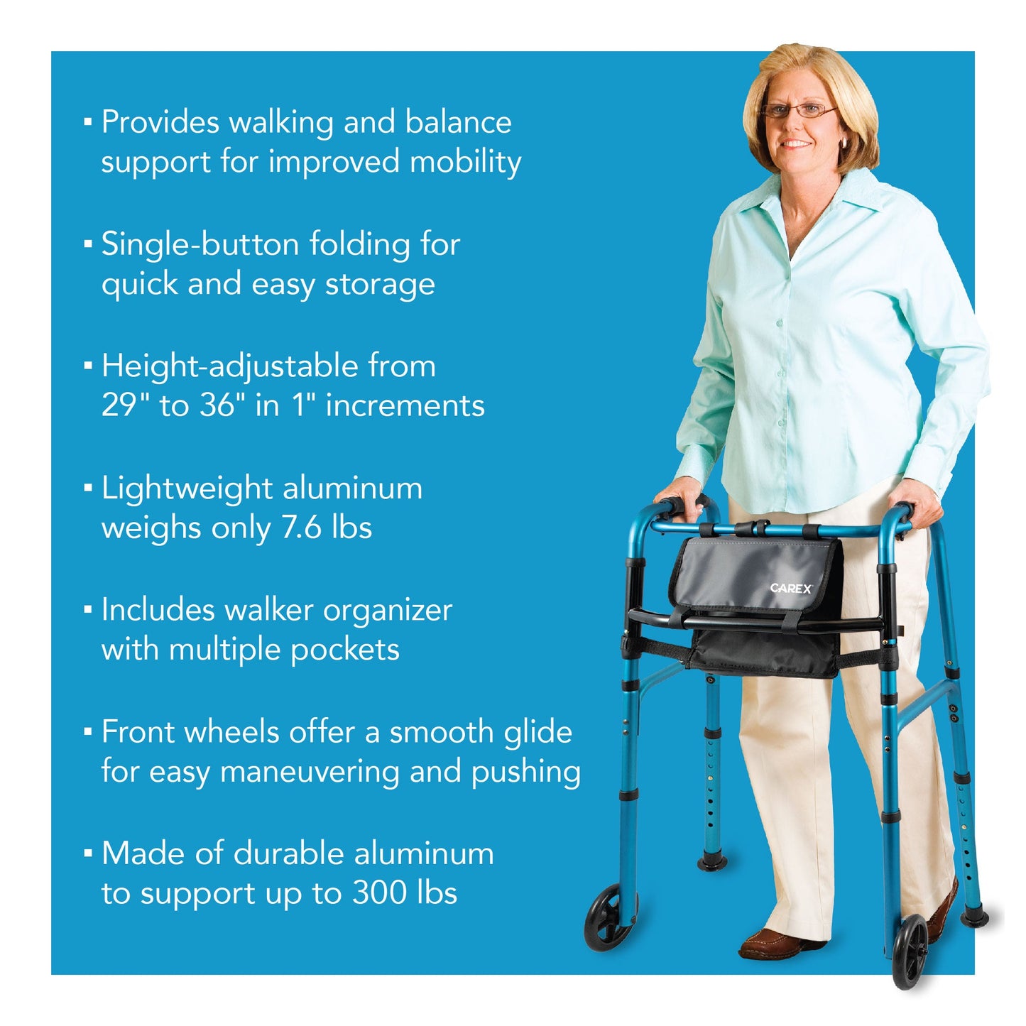 Carex Explorer® Walker with Wheels