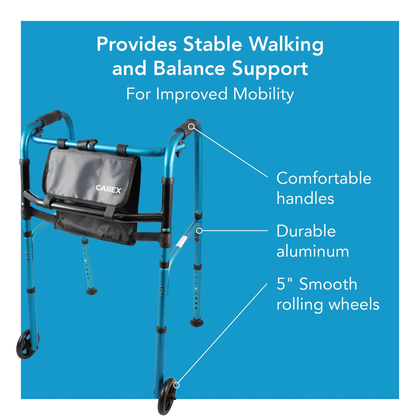 Carex Explorer® Walker with Wheels
