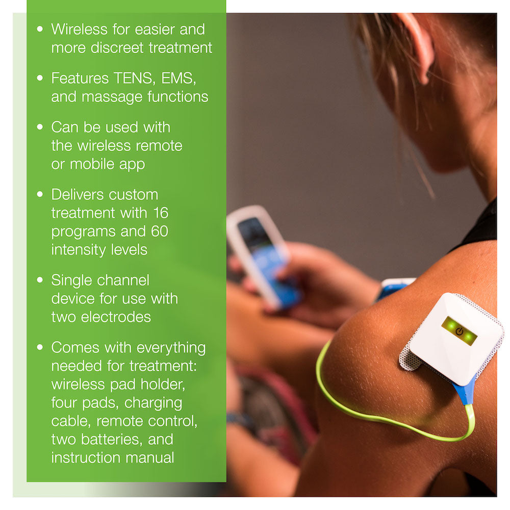 AccuReliefTM Wireless Pain Relief Device With Remote and Mobile App