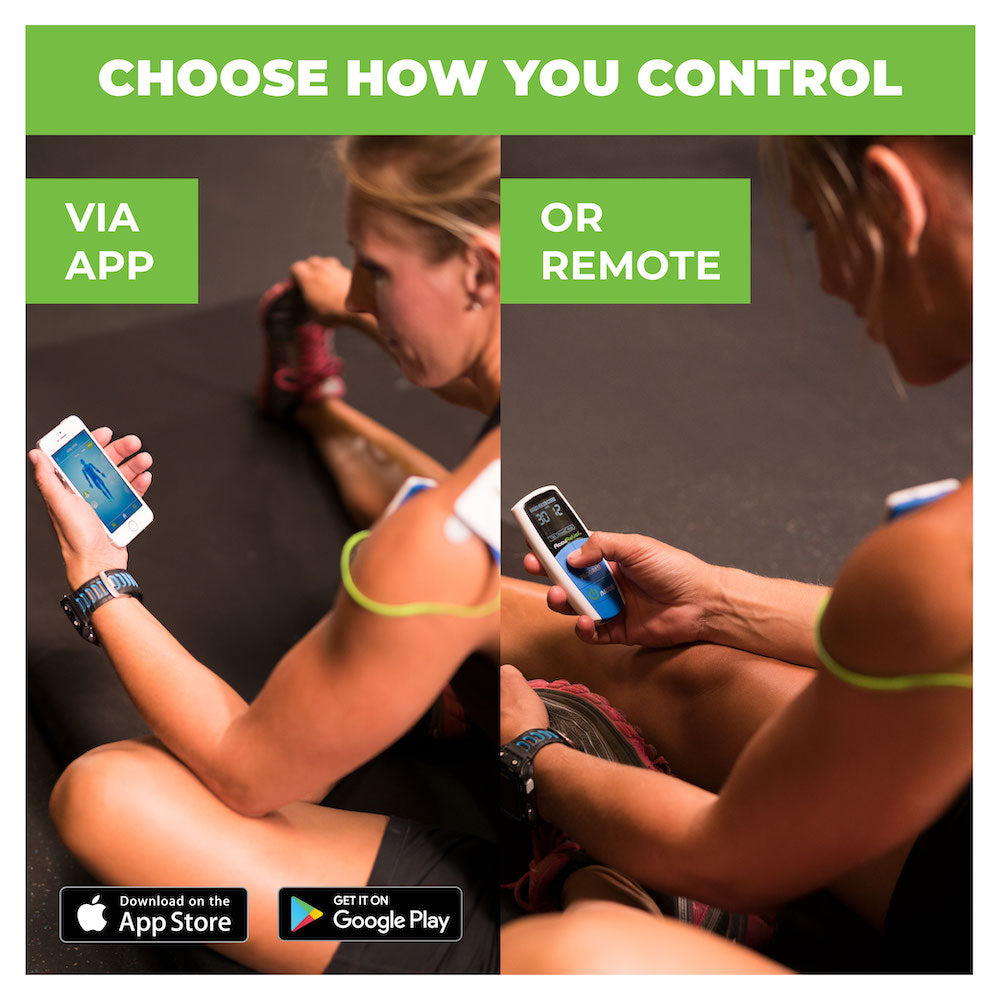 AccuReliefTM Wireless Pain Relief Device With Remote and Mobile App