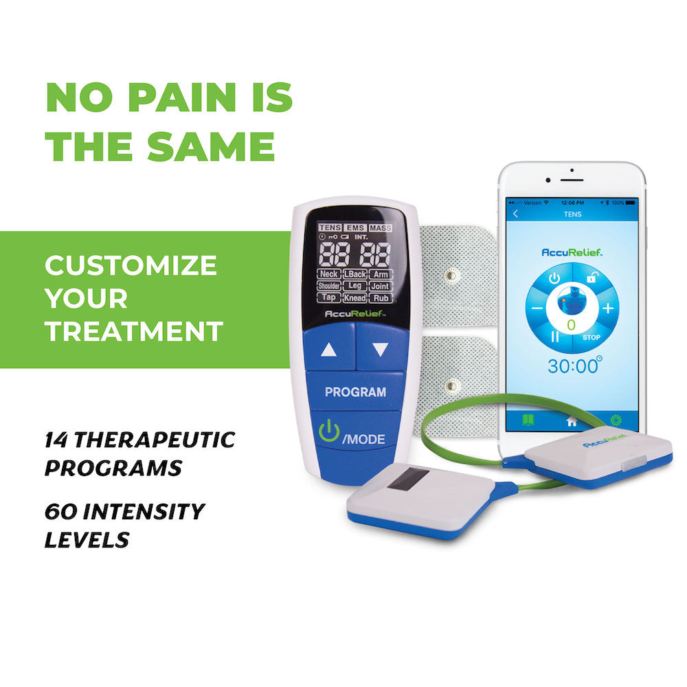 AccuReliefTM Wireless Pain Relief Device With Remote and Mobile App