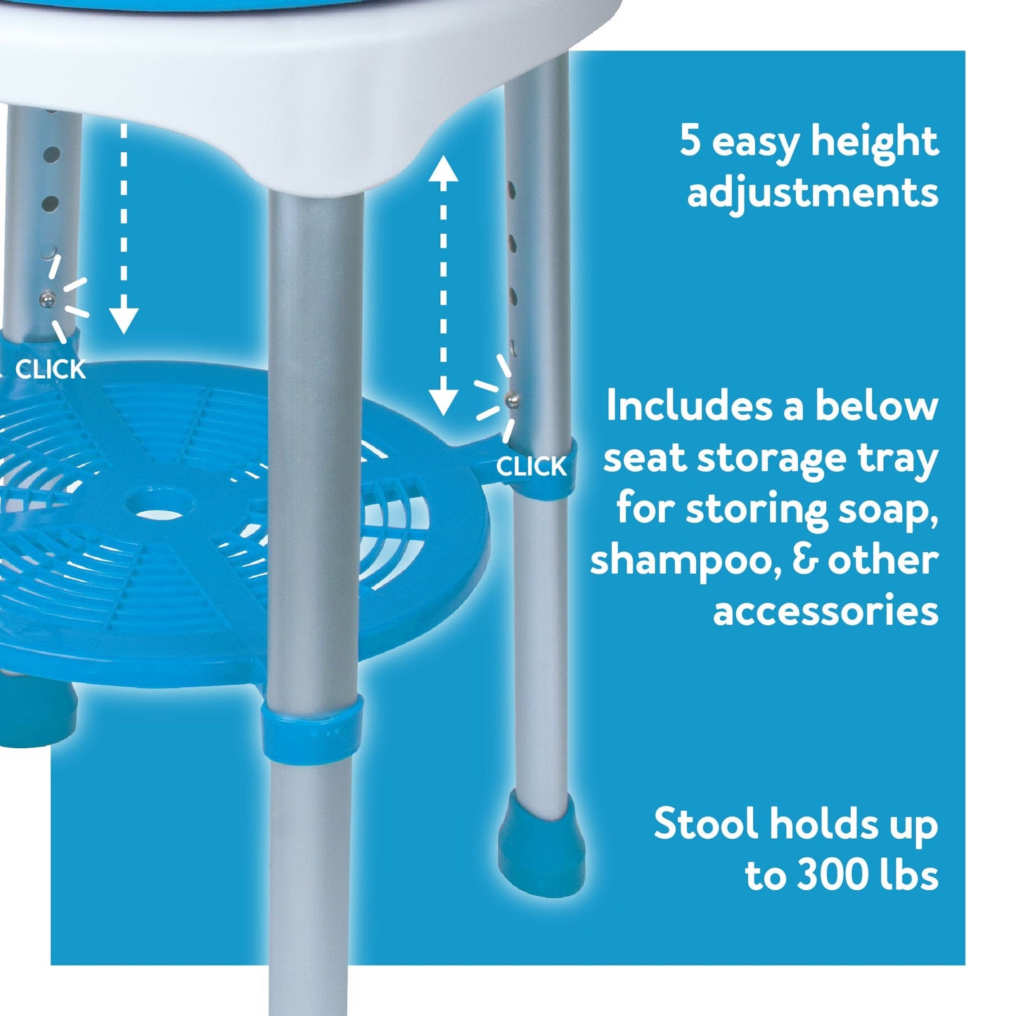 Carex EZ Swivel Stool