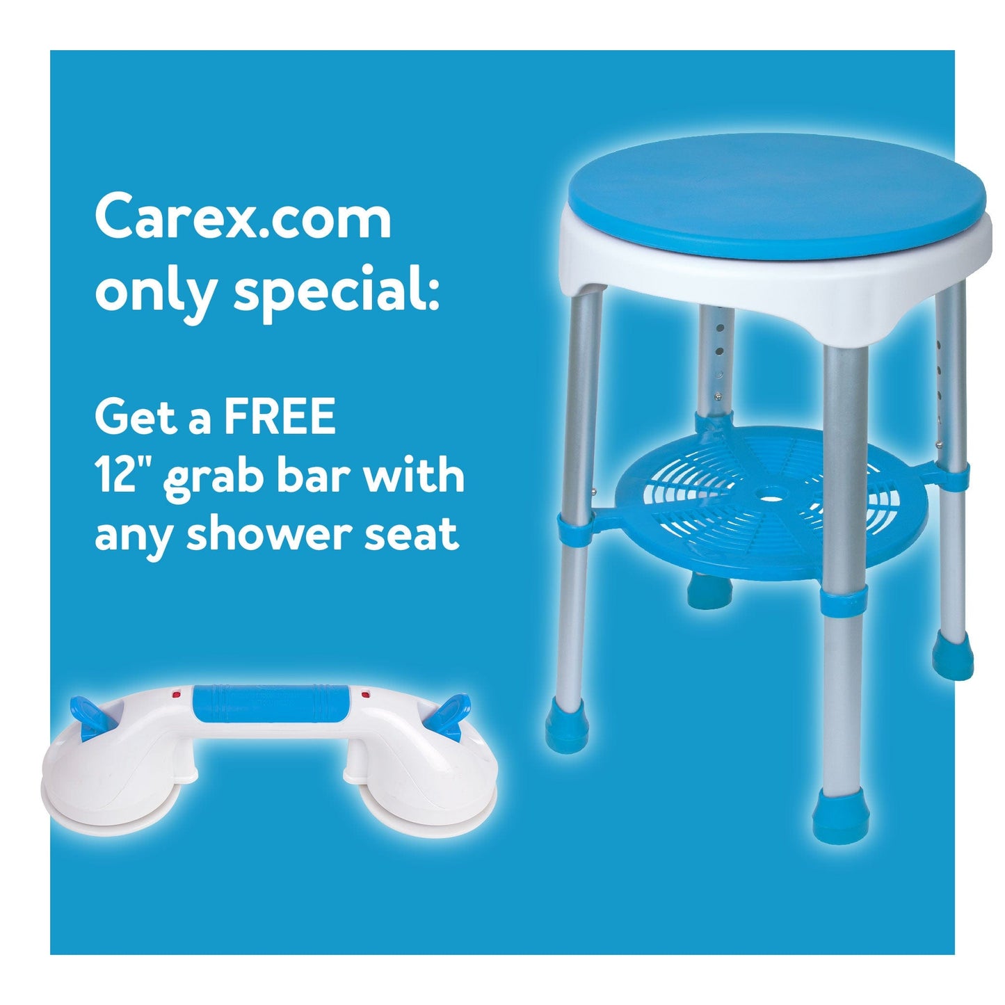 Carex EZ Swivel Stool