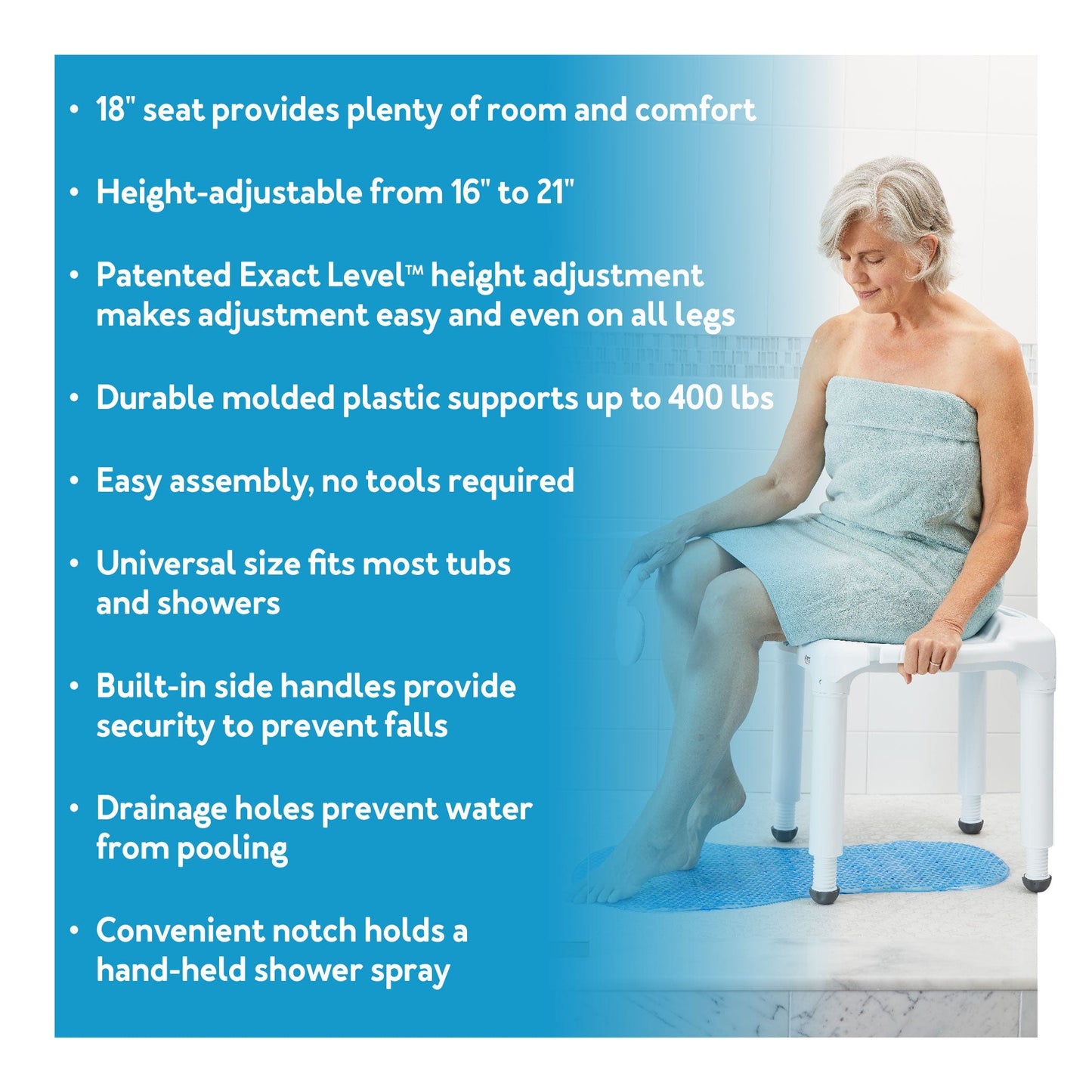 Carex Universal Bath Seat without Back