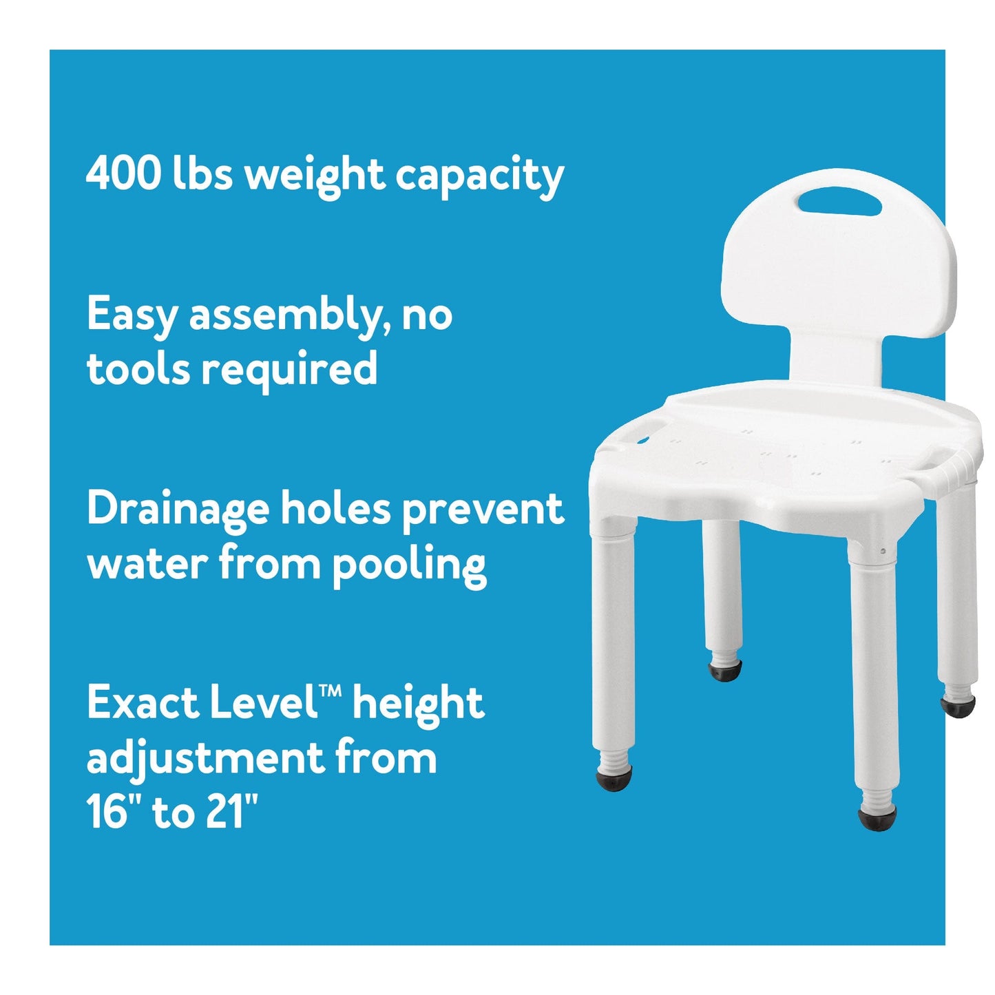 Carex Universal Bath Seat with Back