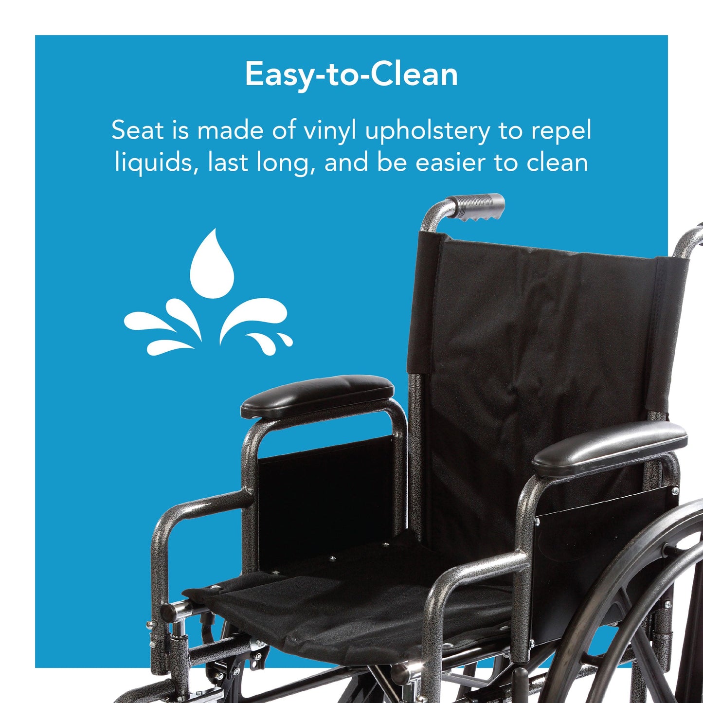 Carex Wheelchair With Large 18” Padded Seat