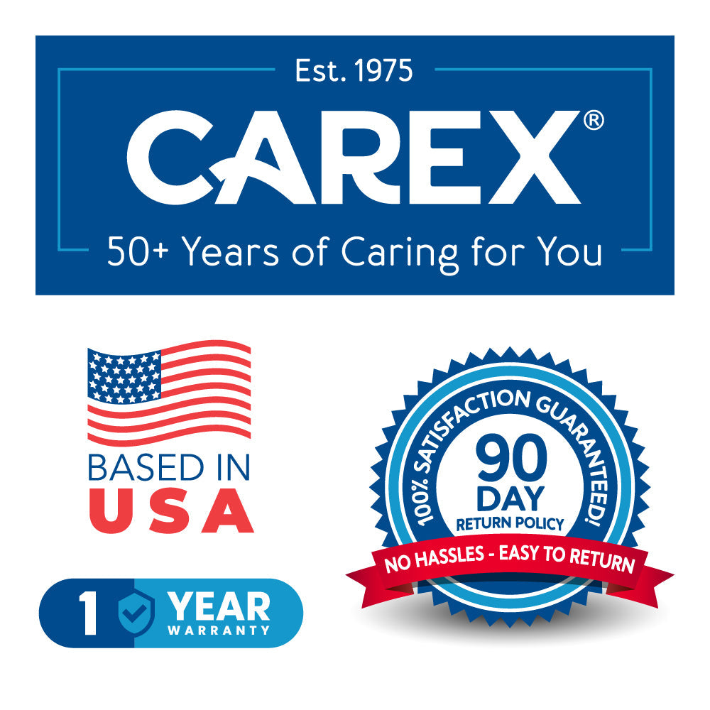 Carex Replacement Cane Tips (1", 3/4", 5/8", 7/8") - 2-Pack