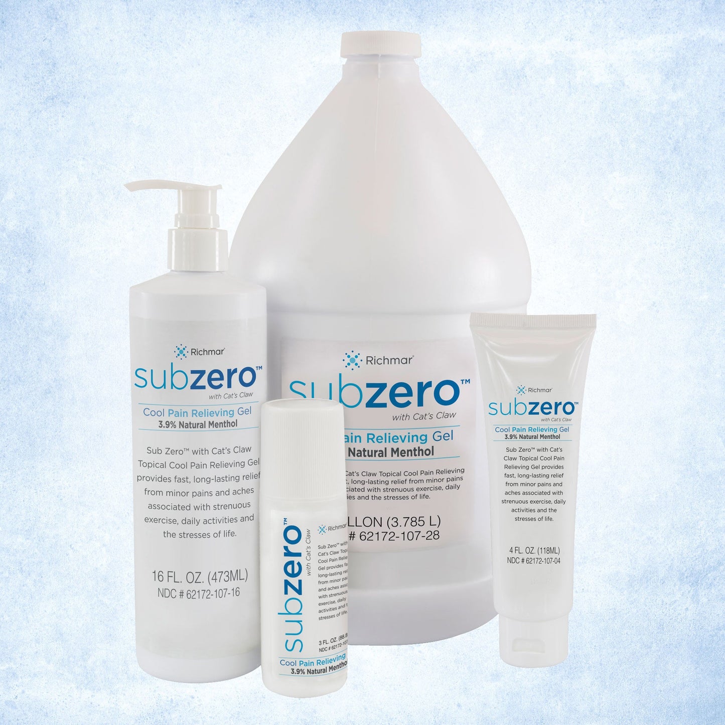 Sub Zero Cool Pain Relieving Gel - Multiple Sizes
