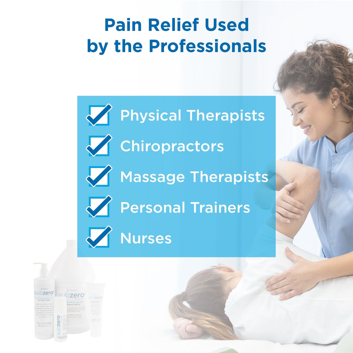 Sub Zero Cool Pain Relieving Gel - Multiple Sizes