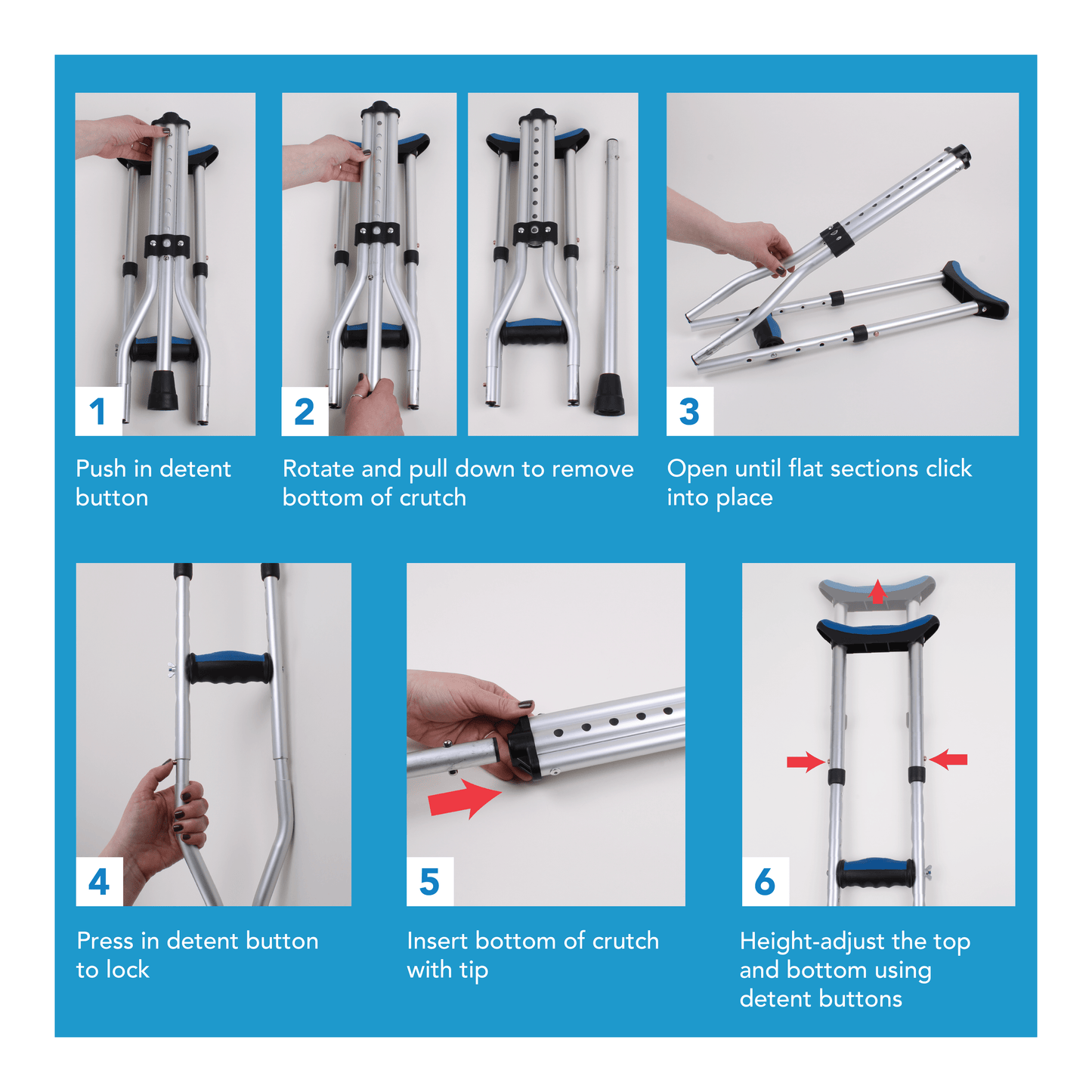 Carex Folding Crutches