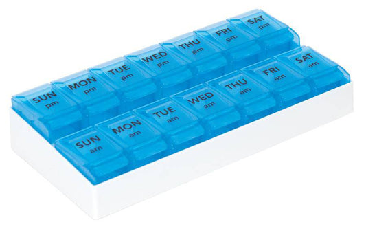Apex 7-Day AM/PM Push-to-Open Pill Organizer