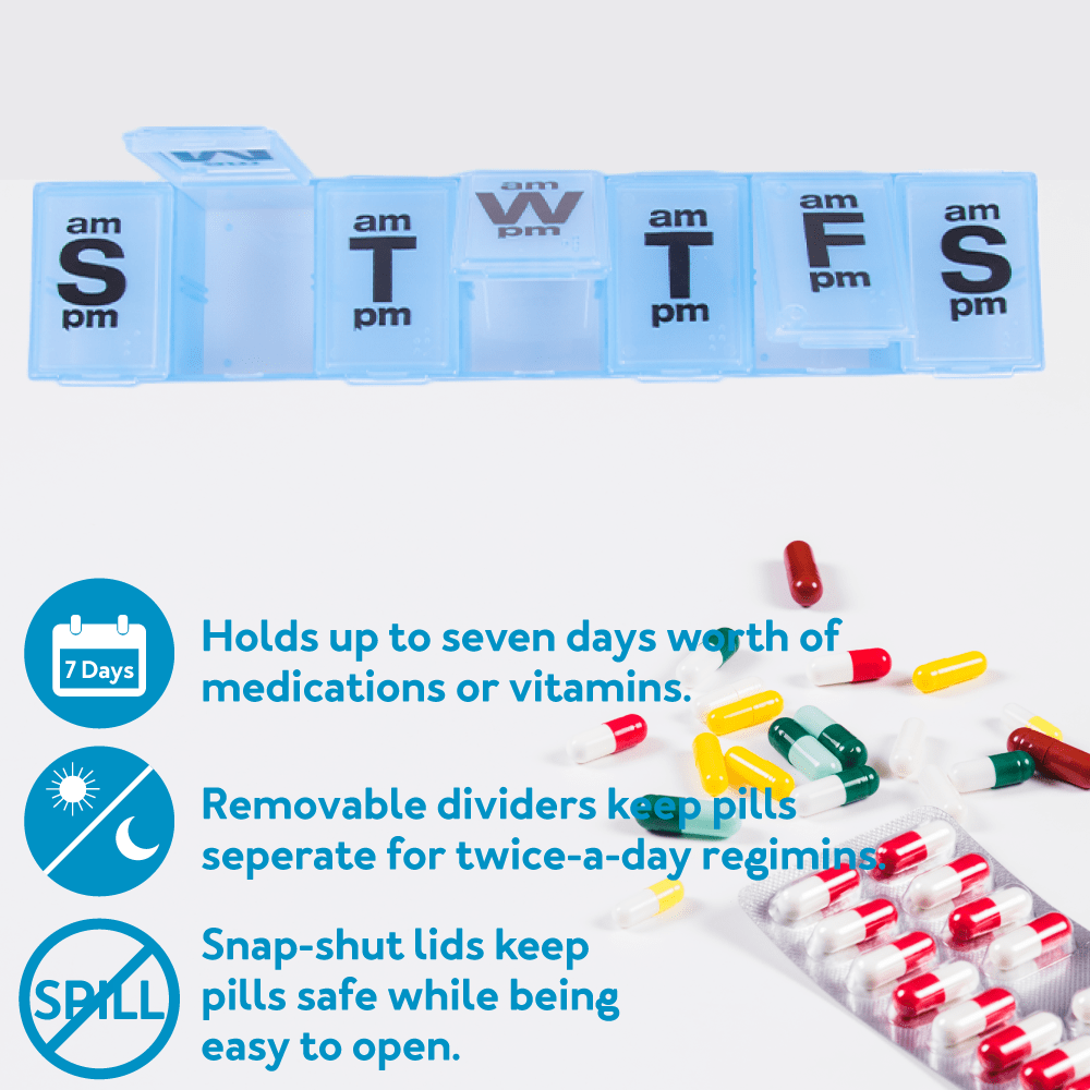 Apex 7-Day AM/PM XXL Pill Organizer