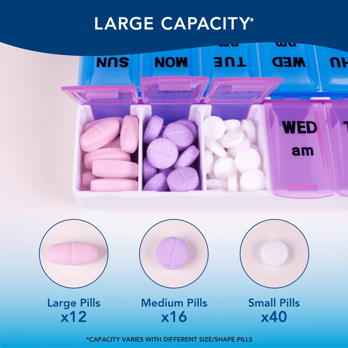 Apex Weekly Twice-A-Day Pill Organizer