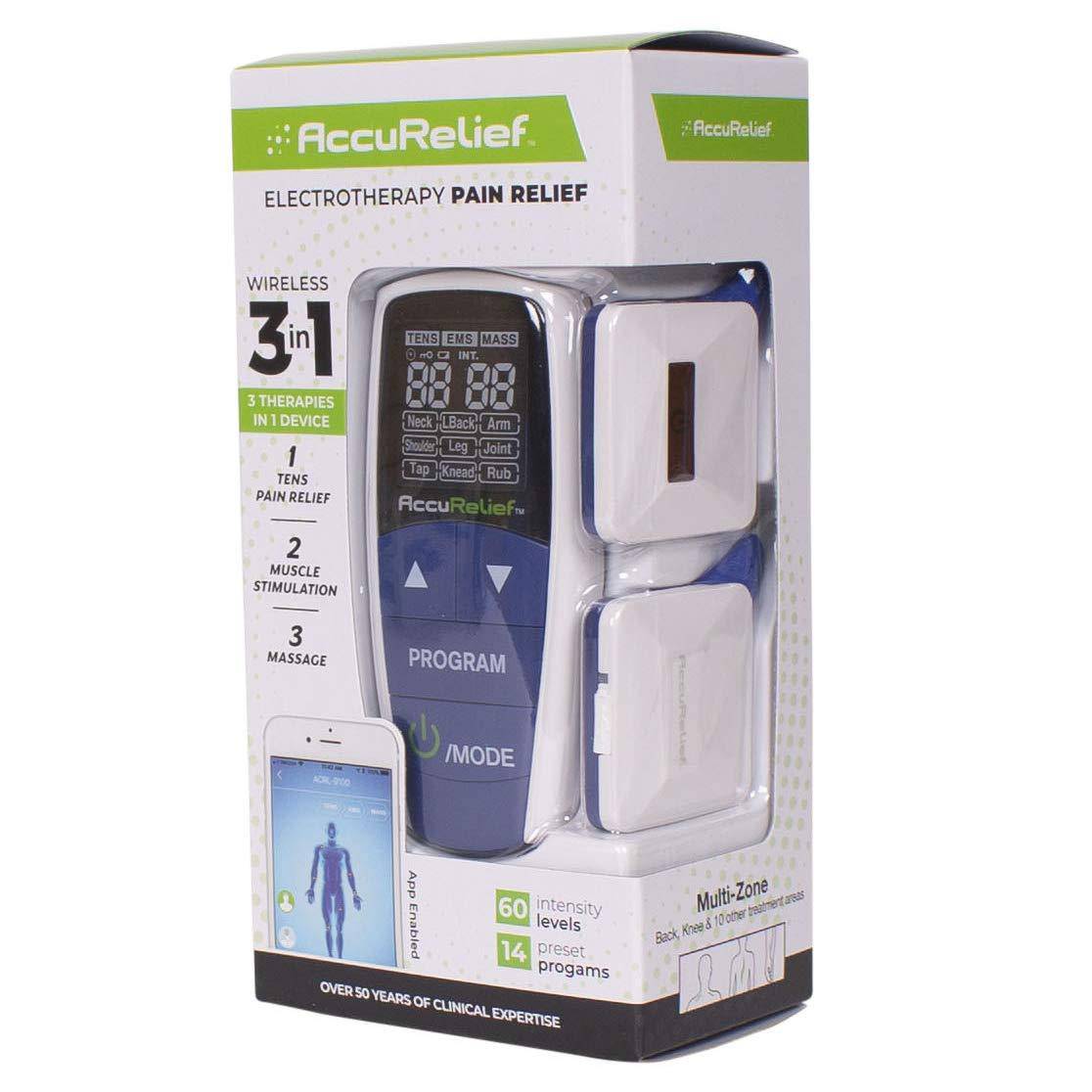 AccuReliefTM Wireless Pain Relief Device With Remote and Mobile App