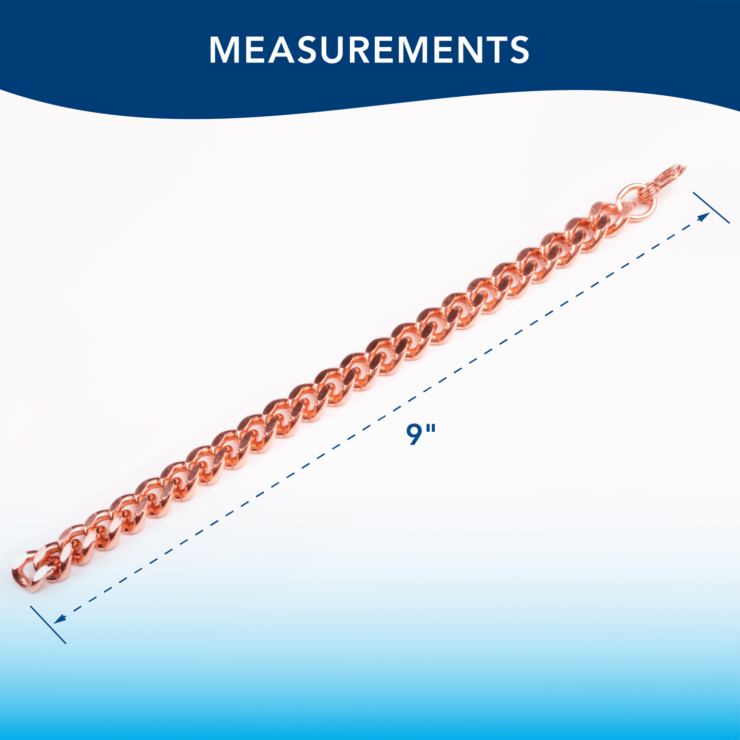 Apex Copper Bracelet, Wide Link