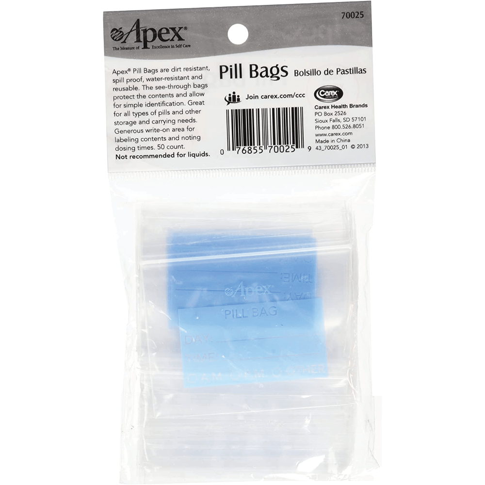 Apex Pill Bags - 50 Count