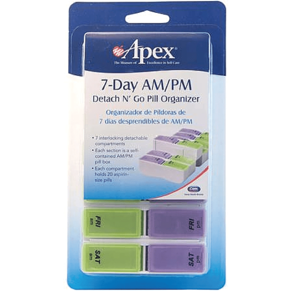 Apex 7-Day AM/PM Detach N' GoTM Pill Organizer