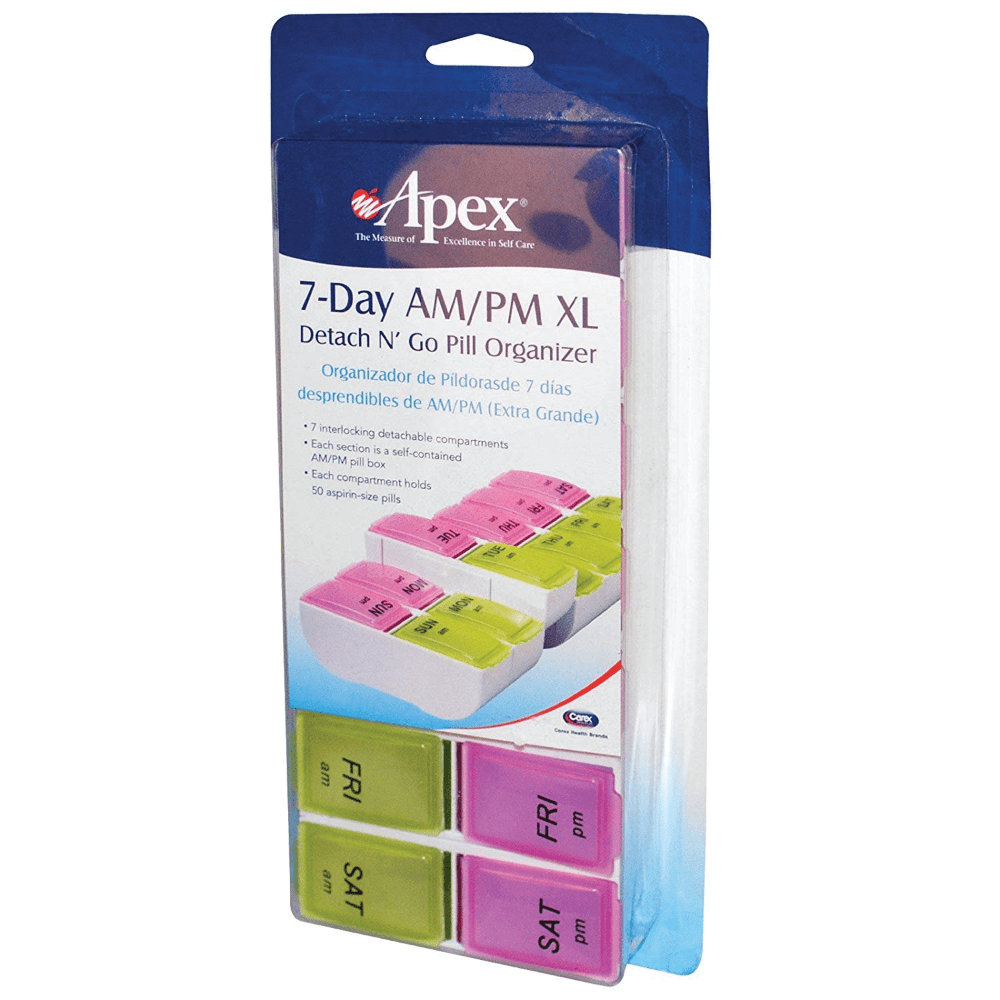 Apex 7-Day AM/PM Detach N' GoTM Pill Organizer