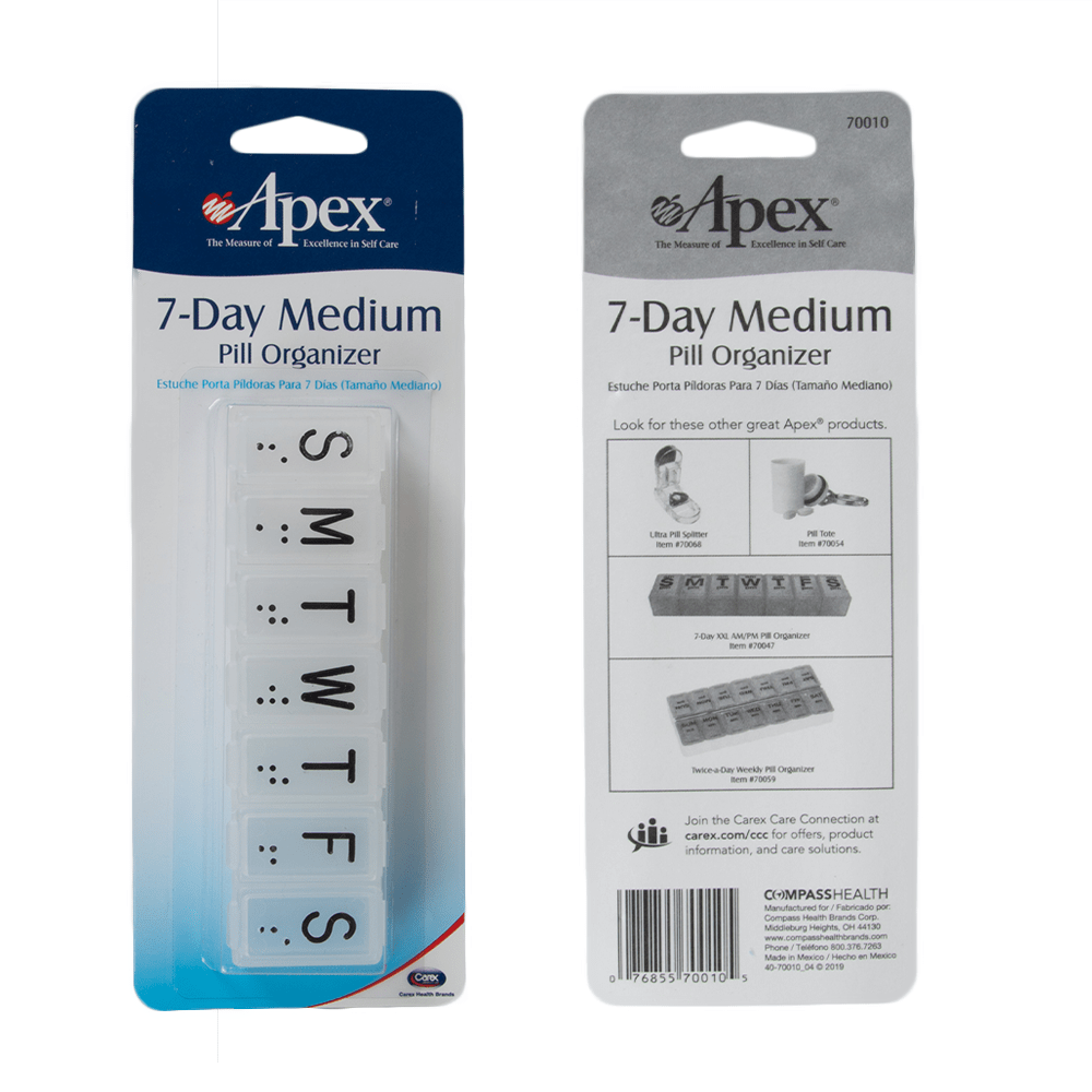 Apex 7-Day Medium Pill Organizer