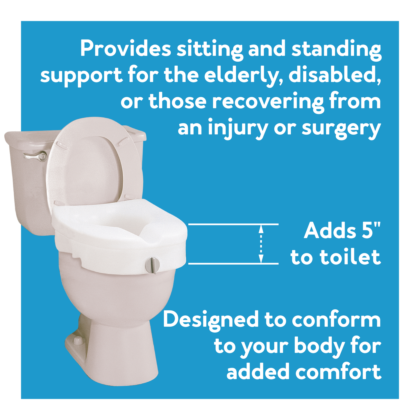 Carex E-Z LockTM Locking Raised Toilet Seat