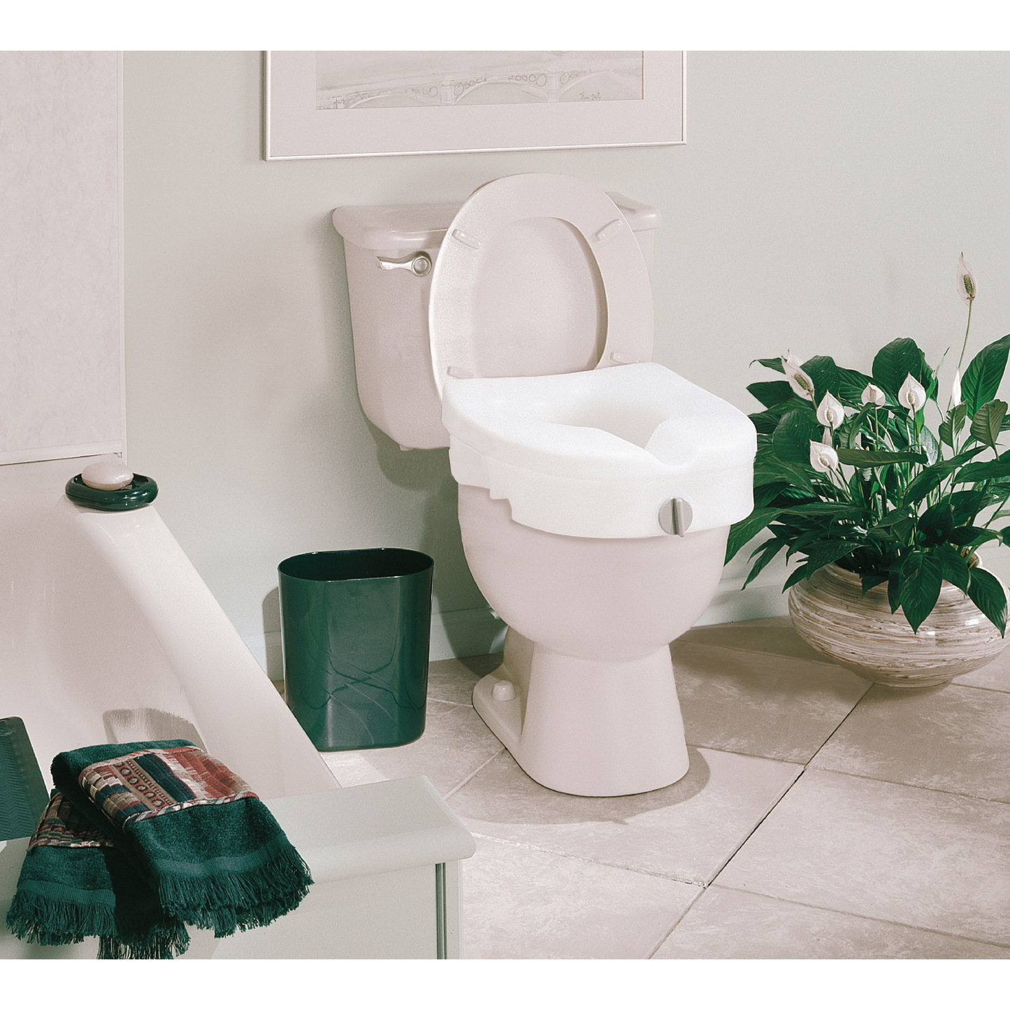 Carex E-Z LockTM Locking Raised Toilet Seat