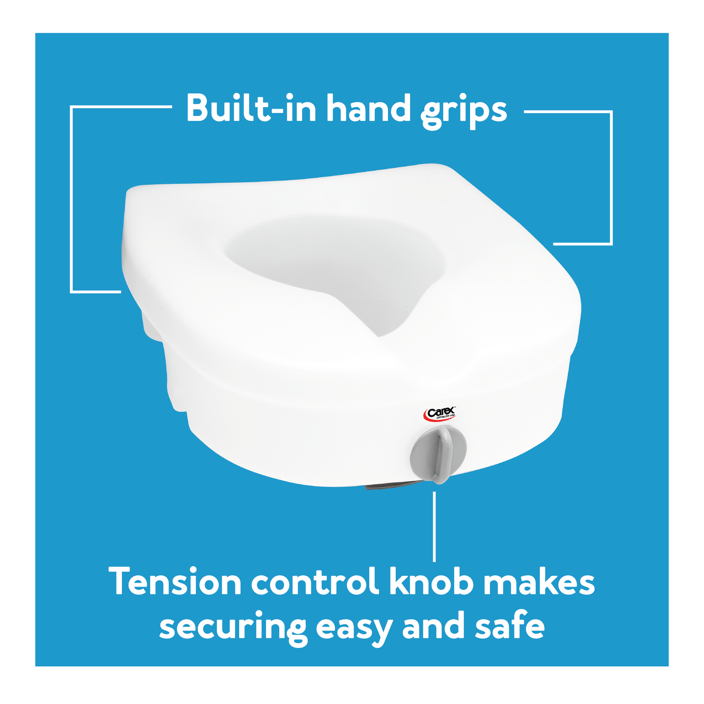 Carex E-Z LockTM Locking Raised Toilet Seat