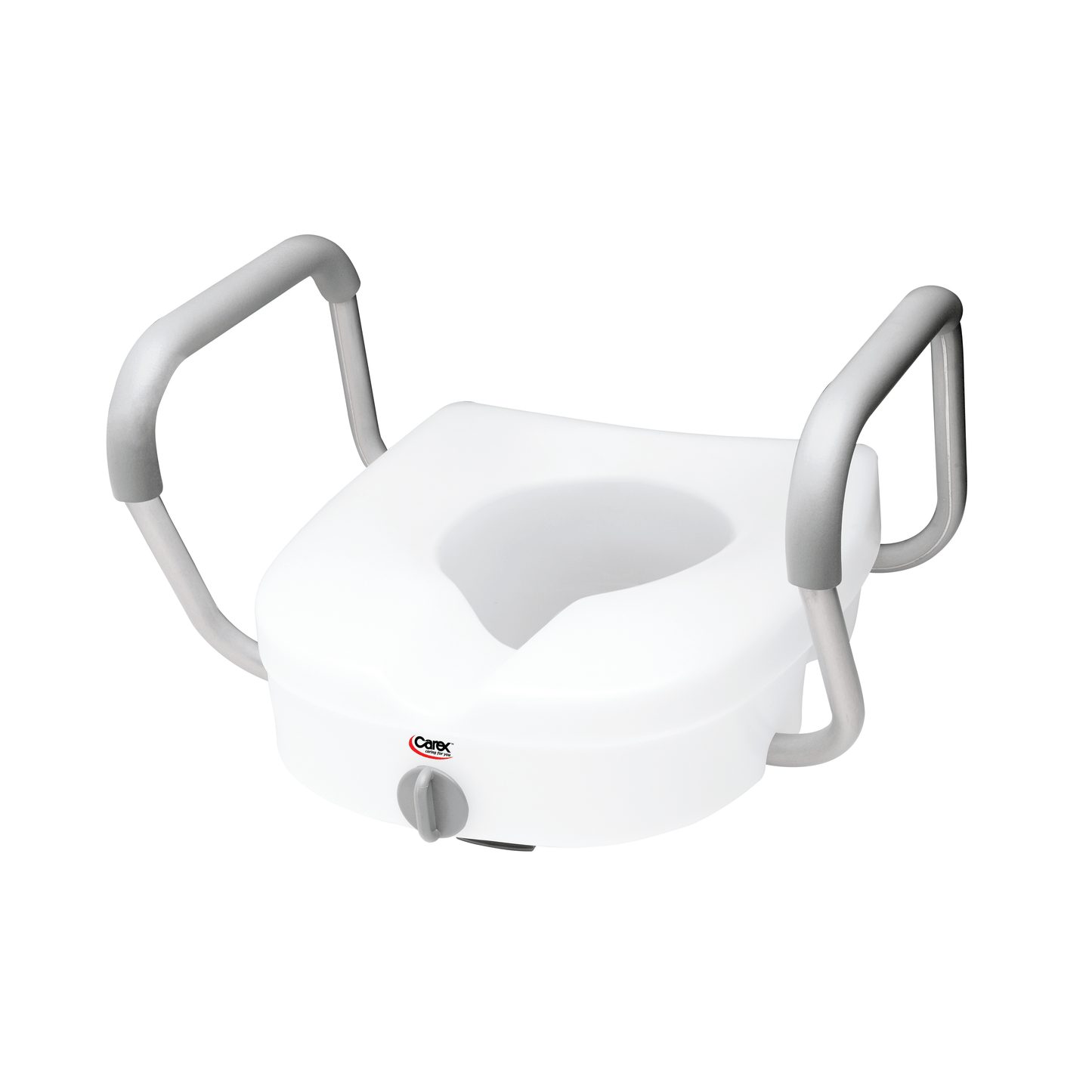 Carex E-Z LockTM Locking Raised Toilet Seat with Armrests