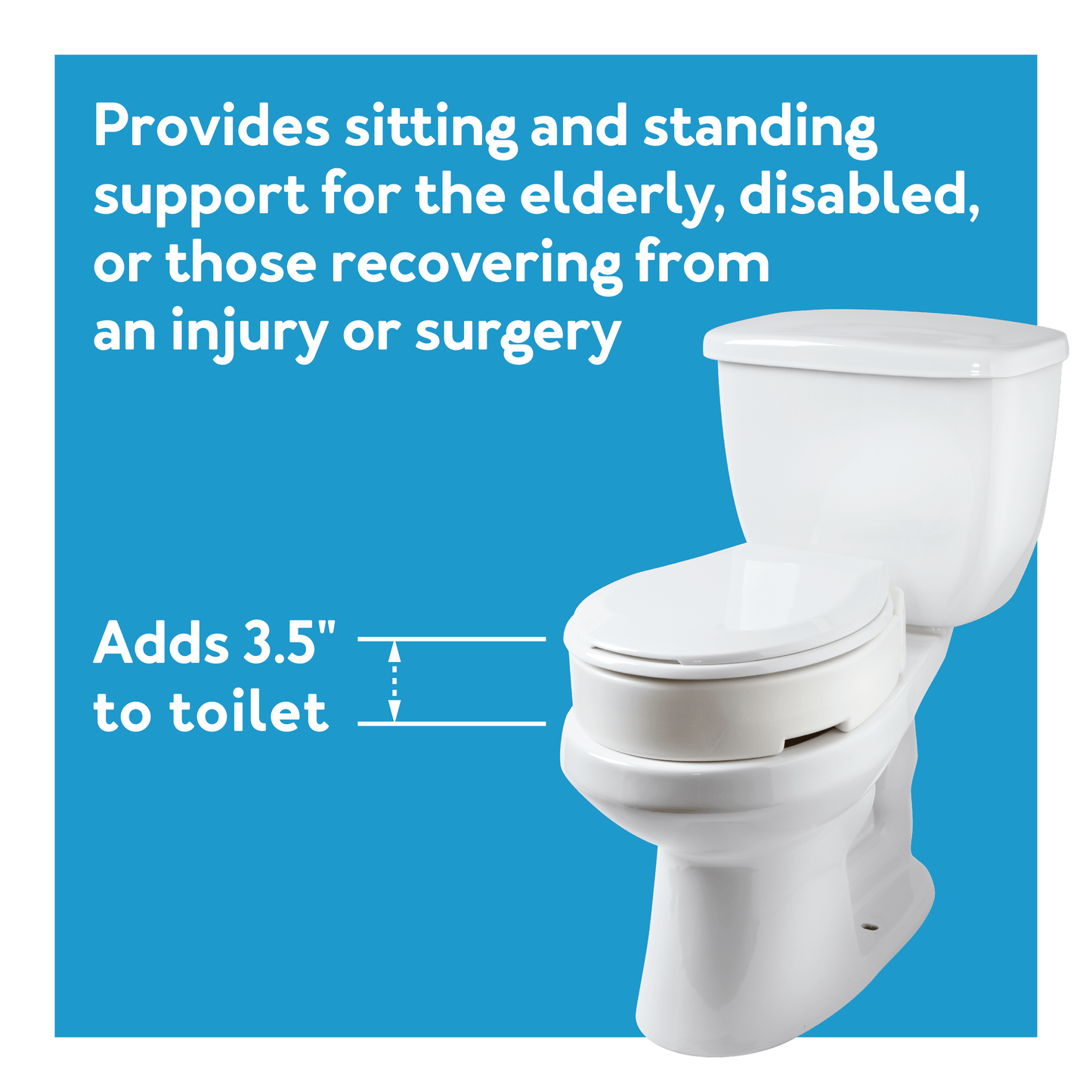 Carex Hinged Toilet Seat Riser (Standard and Elongated)