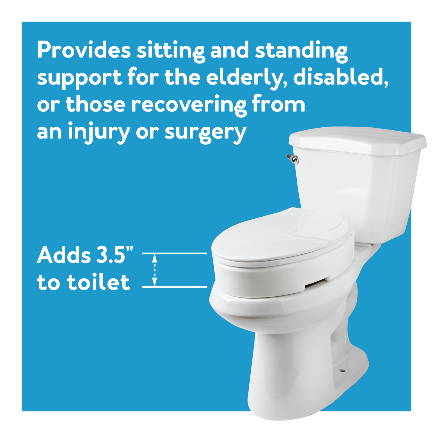Carex Hinged Toilet Seat Riser (Standard and Elongated)