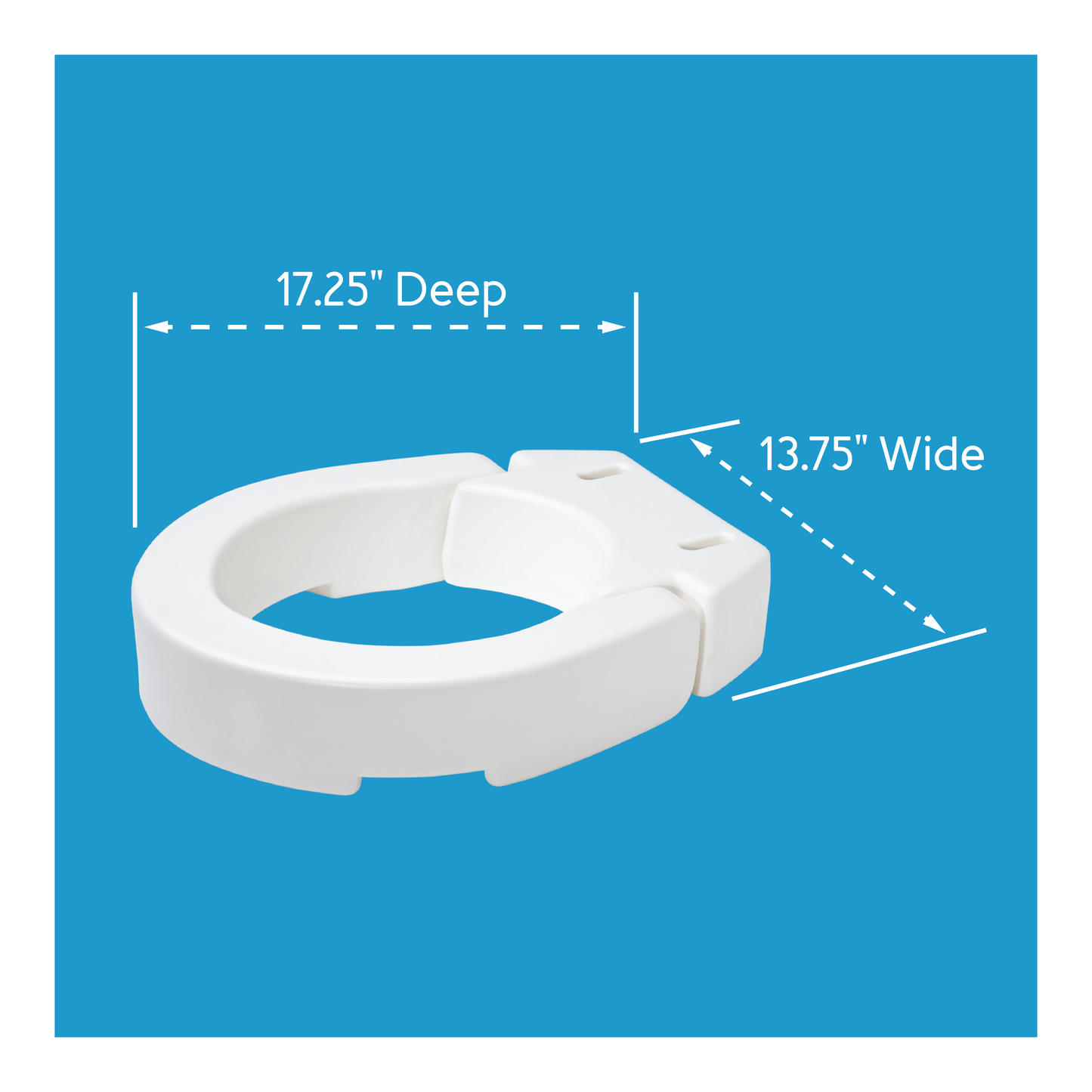Carex Hinged Toilet Seat Riser (Standard and Elongated)