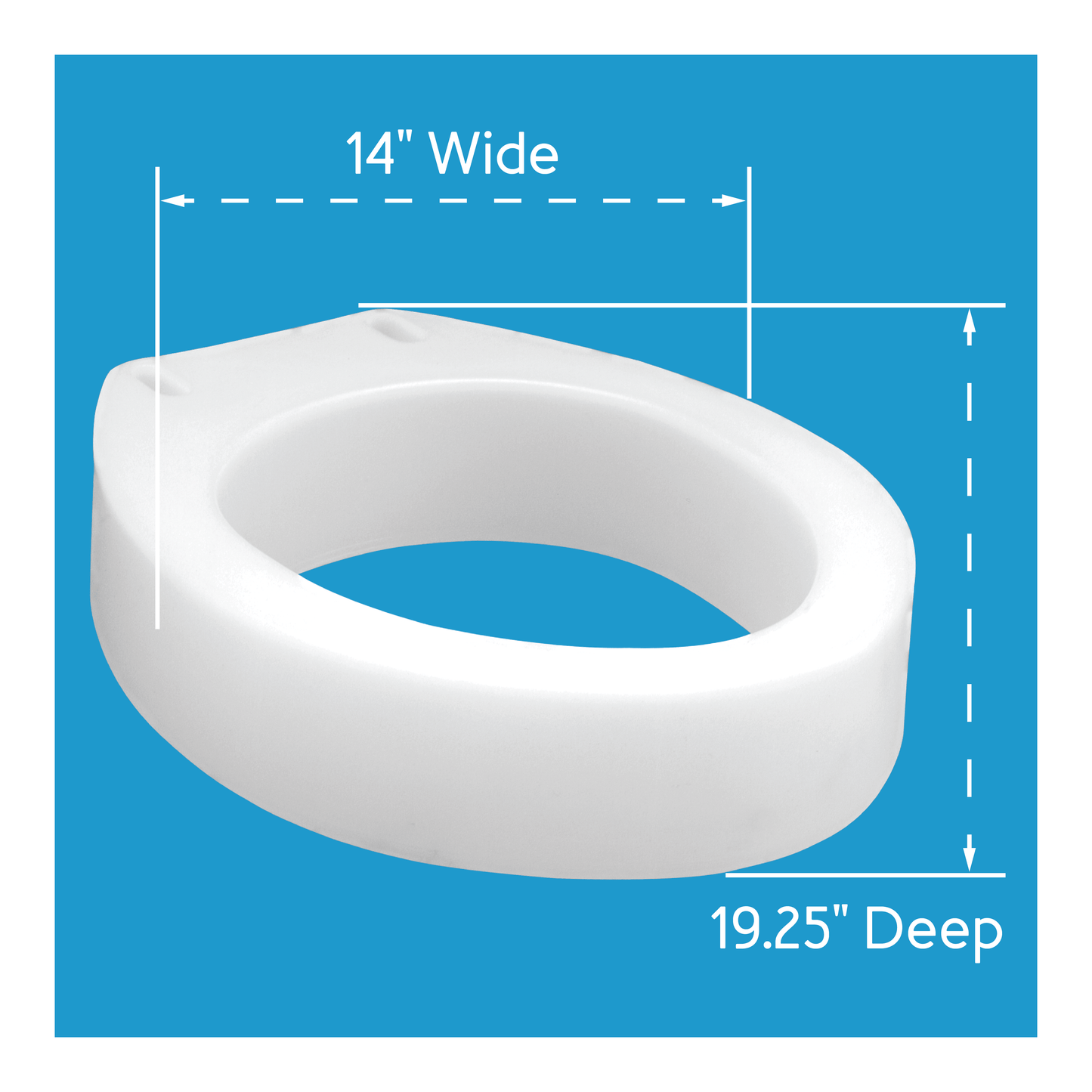 Carex Toilet Seat Elevator - For Elongated Toilet Seats