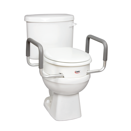 Carex Toilet Seat Elevator with Handles - For Elongated Toilets