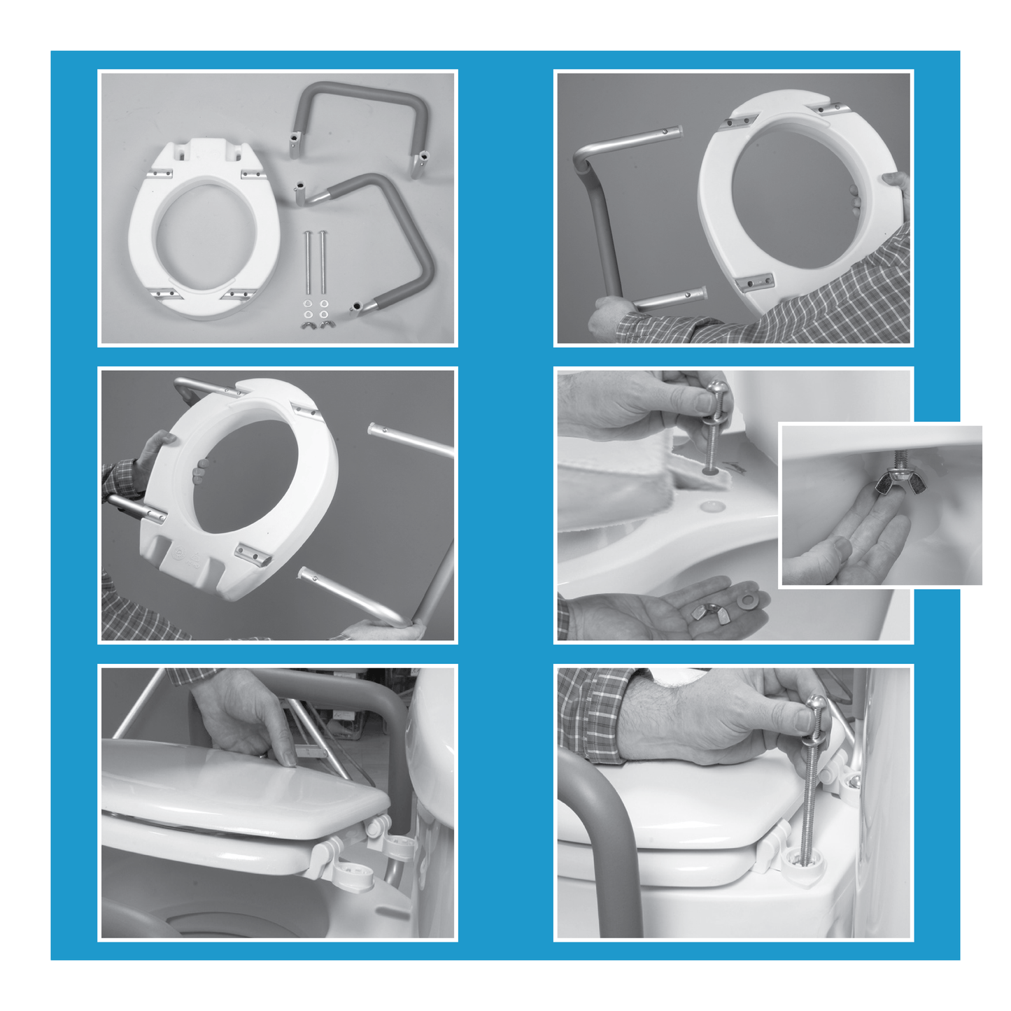 Carex Toilet Seat Elevator With Handles - For Standard Toilet Seats