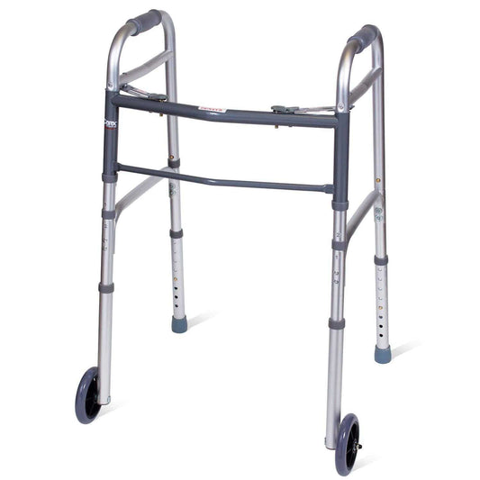 Carex Folding Walker with Wheels