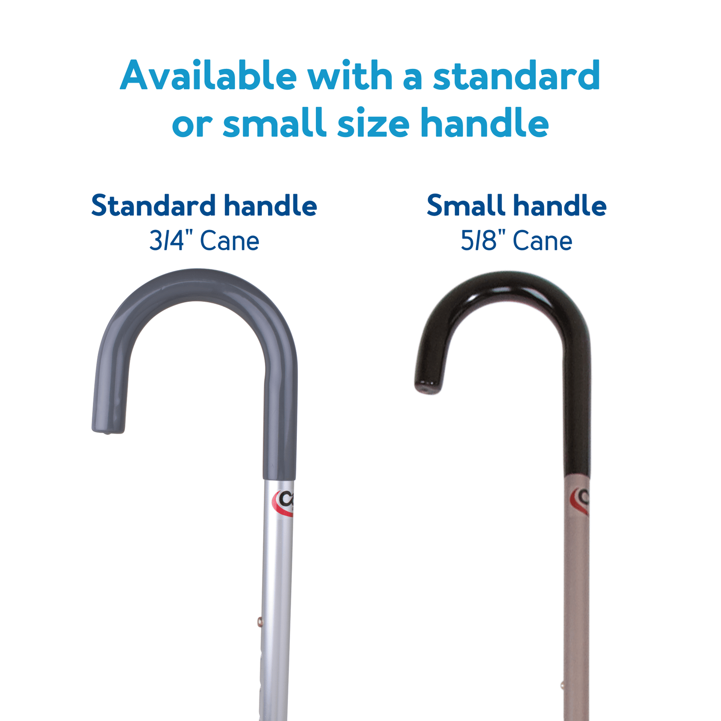Carex Aluminum Round Handle Cane, Silver (Men's and Women's Option)