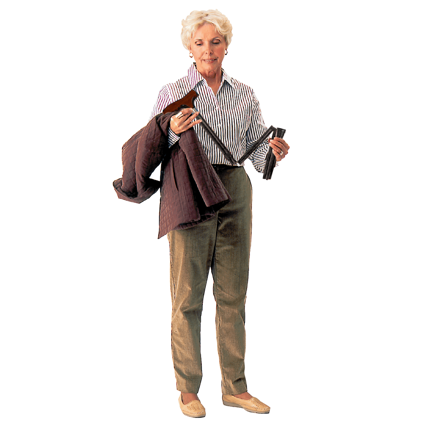 Carex Designer Folding Cane with Derby-Style Handle