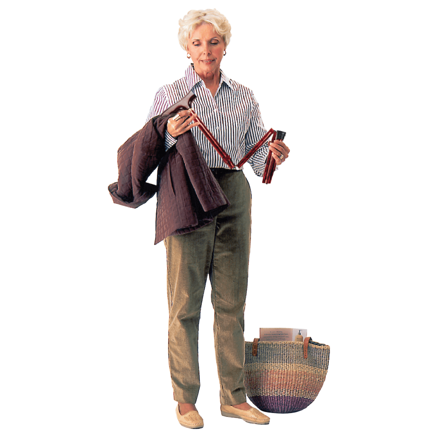 Carex Designer Folding Cane with Derby-Style Handle