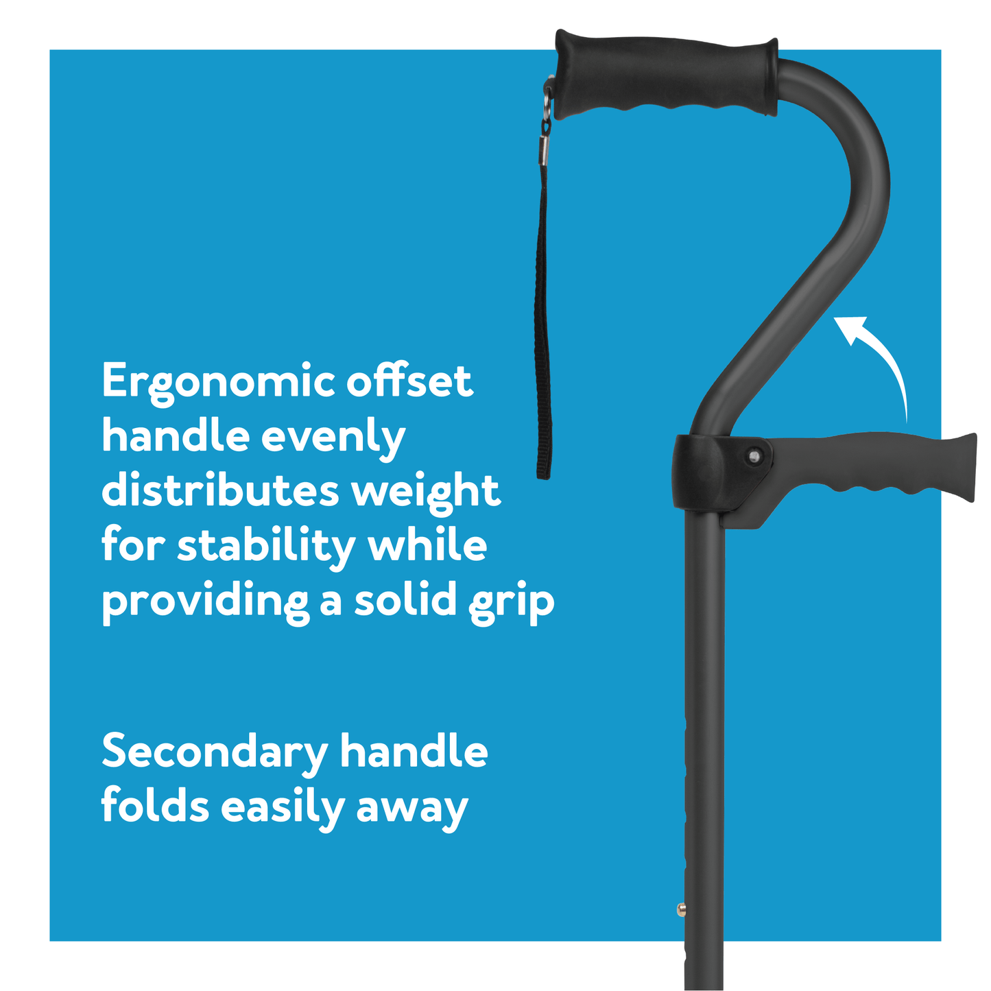 Carex Uplift Cane with Secondary Handle