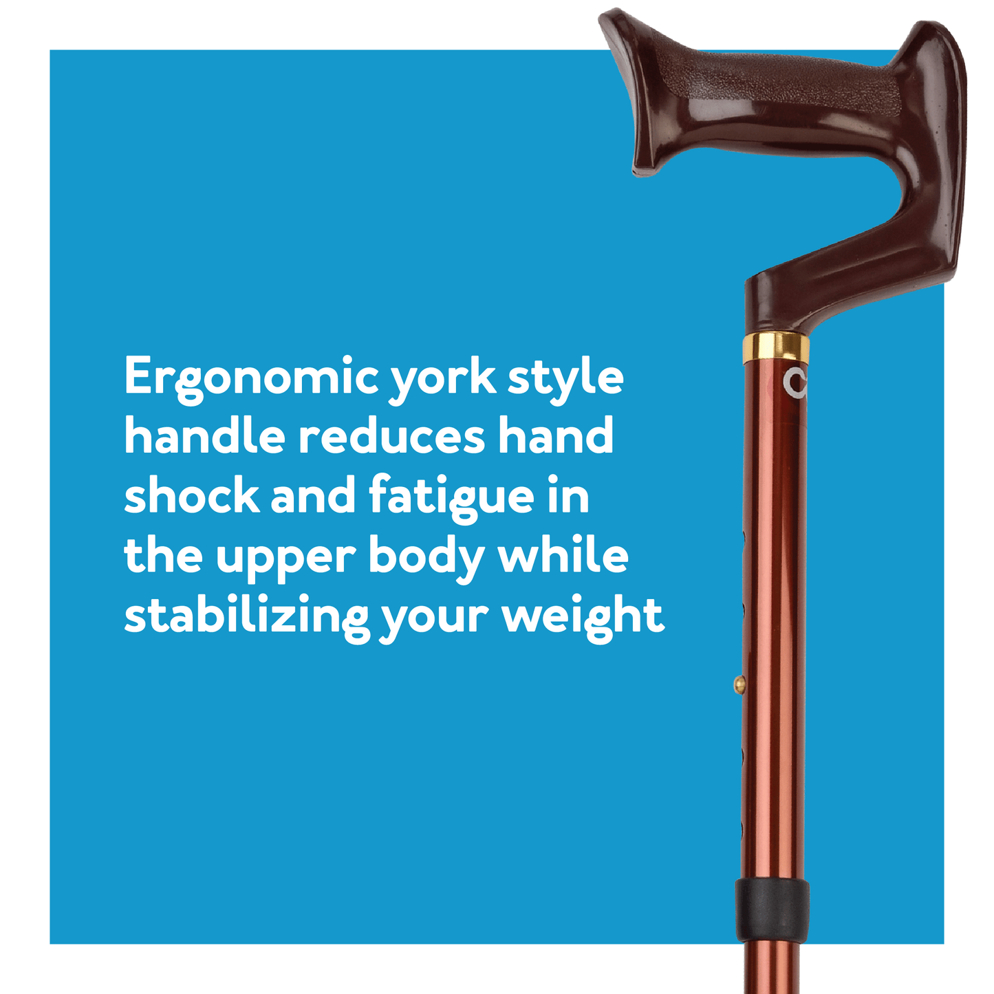 Carex York Folding Cane - Bronze