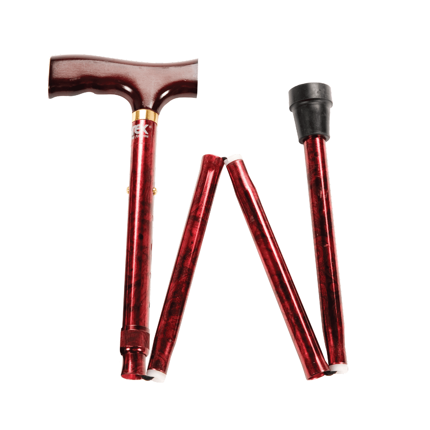 Carex Designer Folding Cane with Derby-Style Handle