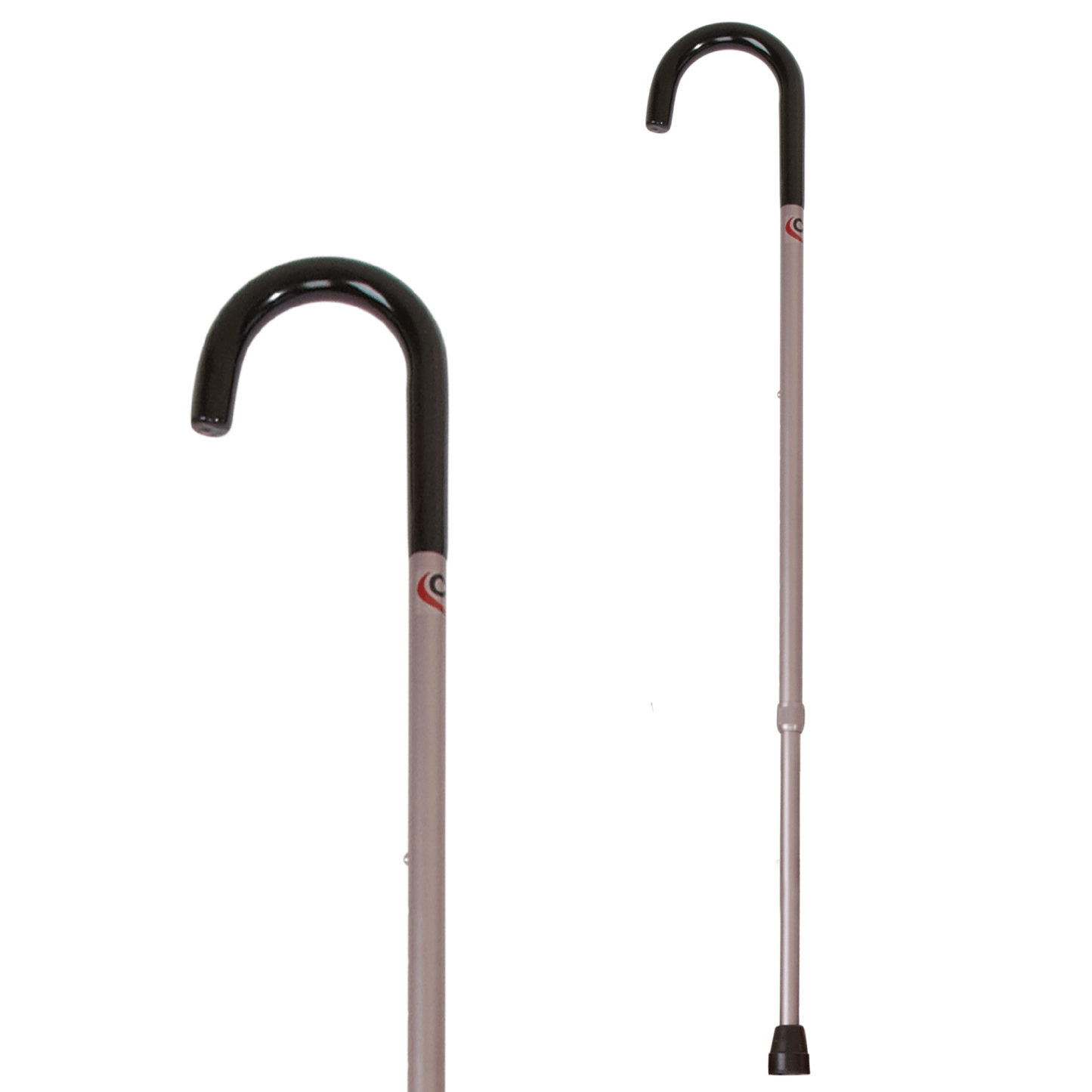 Carex Aluminum Round Handle Cane, Silver (Men's and Women's Option)